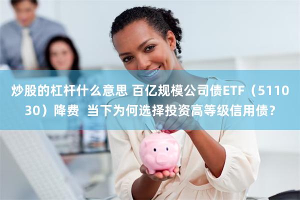 炒股的杠杆什么意思 百亿规模公司债ETF（511030）降费  当下为何选择投资高等级信用债？